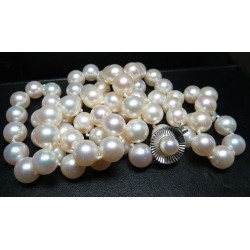 ESTATE 27" 7.6-7.9mm GOOD+ QUALITY CULTURED PEARL NECKLACE 14KWG $1NR
