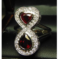 Made to order 2.80Ct Ruby & Diamond Ring 18k White Gold by Daniel Arthur Jelladian