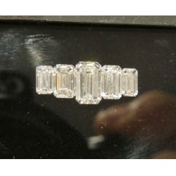 Sold set of 5 Graduated Emerald Cut Diamonds for Wedding or Anniversary Band