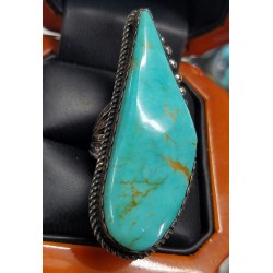 Estate 30Ct Turquoise Ring Silver