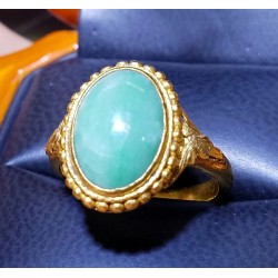 $500-$1,000 Estate Jade Ring 22k Gold