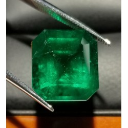 Black Friday $33,000 8.69Ct Colombian Emerald Gia Certified F2 Gorgeous Vibrant Green May Birthstone