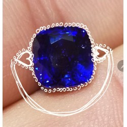 4.53Ct Gorgeous Blue Sapphire & Diamond Ring Gia Certified