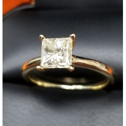 $2,999 1.24Ct Princess Cut Diamond Engagement Ring 14k Gold Black Friday Deals