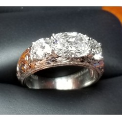 Sold 2.05Ct "Rae of Light" 3 Gia D Color Internally Flawless Diamonds Plat By Jelladian