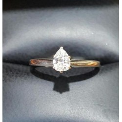 $475 Estate .25Ct Pear Shape Diamond Engagement Ring 14kwg Final Price $350