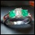 Sold Igi Certified 2.02Ctw Emerald Cut Diamond E Vvs2 & Emerald Ring 18k White Gold by Jelladian