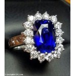Sold. 4.97Ct Gia "Royal Blue" Sapphire & Diamond Ring Platinum by Jelladian ©