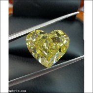 Sold for $600,000 Plus Trade 10.36Ct Gia Fancy Vivid Yellow Vs2 Diamond Heart that went to a President & His Wife of Another Country