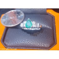 Defaulted Pawn Loan or Buy an approximately 1.20Ctw Emerald and Diamond Ring 14k White Gold