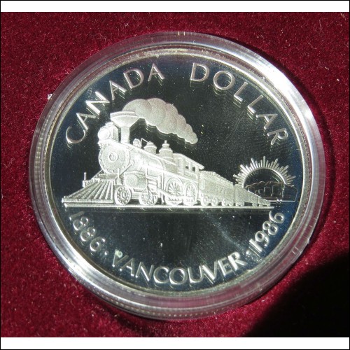 100 ANNIVERSARY OF CANADA TRANSCONTINENTAL TRAIN SILVER ROYAL CANADIAN MINT $1NR
