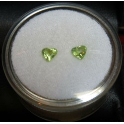 AUGUST .52CT PERIDOT HEART SHAPES $1NR