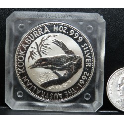 1992 AUSTRALIAN KOOKABURRA SILVER COIN $1NR