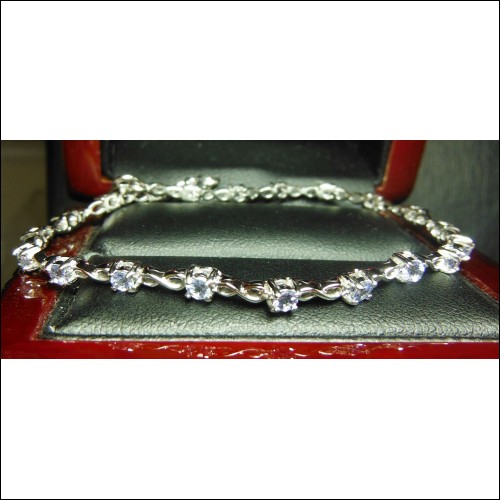 1.16CT TANZANITE TENNIS BRACELET STERLING $1NR GIFTS FOR EVERYONE ON YOUR LIST
