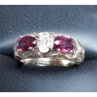 Sold 1.81Ctw Ruby & Diamond Band " 18k White Gold by Jelladian ©