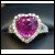 Sold in Canada,  Reorder from the Manufacturer Direct 5.01Ct No Heat Ruby Heart Shape and Diamond Ring Platinum by Jelladian ©