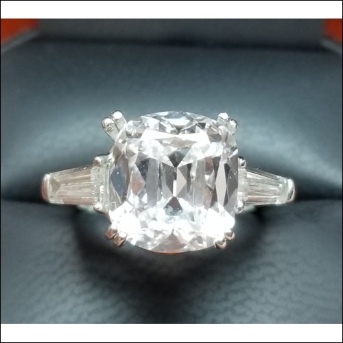 Absolutely Gorgeous 6.01Ct Center Gia D Vs2 Cushion Brilliant Diamond plus Ring