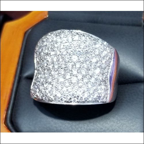 $3,000-$4,000 3.00Ct Pave Diamond Ring 14k White Gold Reserve $2,500