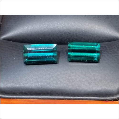 (2) 1.95Ct Green & Blue Tourmalines 3.90Ctw