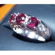 Sold Gia Certified Ruby and Diamond Band Platinum by Jelladian