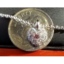 Sold Gia Fancy Intense Purplish Pink & White Diamond Heart Pendant in Platinum by Jelladian