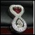 Sold Reorder for $15,000 Gia Red Beryl & Diamond Love Infinity Pendant Platinum By Jelladian