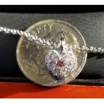$2,000 Gia Fancy Intense Purplish Pink & D-F Color Diamond Heart Pendant Platinum by Jelladian