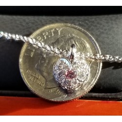 Sold Reorder for $3,835 Gia Fancy Intense Purplish Pink & D-F Vvs1-Vs2 Diamond Heart Pendant 18k White Gold by Jelladian