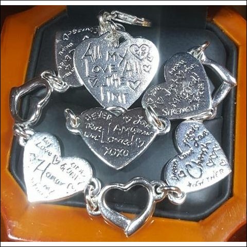 All My Love Hearts Charm Bracelet Sterling Silver