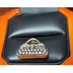 $2,350 .80Ct Diamond 4 Row Purse Charm 10k Gold $1Nr