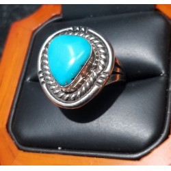 $300 Estate Turquoise Ring Sterling Silver $1Nr