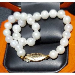 6mm 7" Pearl Bracelet 14k Gold $1Nr