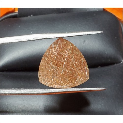 6.01Ct Rutilated Quartz Triangular Gemstone $1Nr