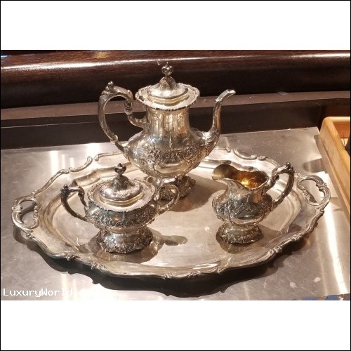 $25,000 Estate Reed & Barton Francis I Sterling Silver Tea, Sugar & Cream with 24"×17" Serving Tray