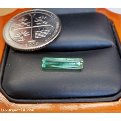 $29 1.70Ct Long Green Tourmaline Emerald Cut October Birthstone