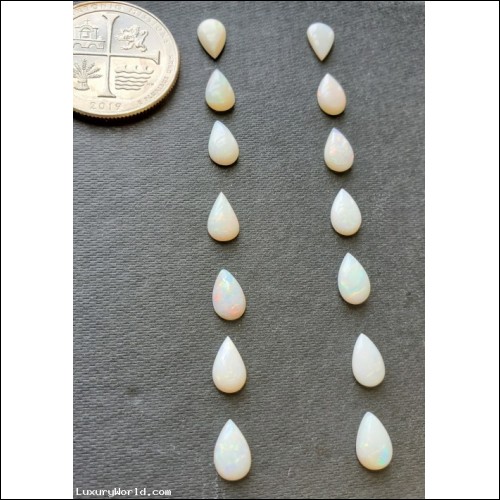 $29  7.32Ct Long Opal Pear Earring Layout October Birthstone