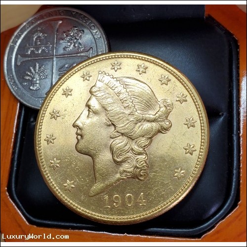 $1,750-$2,250 1904 S United States $20 Gold Liberty Coin