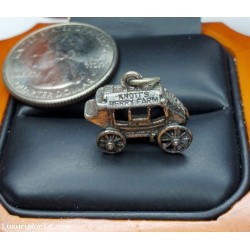 $25-$50 Estate Knott's Berry Farm Stagecoach Charm Sterling Silver $1Nr