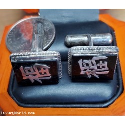 $10-$20 Estate 8.1 gram set of Hong Kong Silver Cufflinks $1Nr