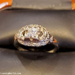 $200-$400 Estate Diamond Ring 18k White Gold