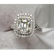 Sold Emerald Cut Diamond Wedding Ring in Platinum by Jelladian ©