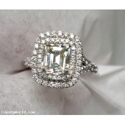 Sold Emerald Cut Diamond Wedding Ring in Platinum by Jelladian I can make you another for your stone