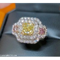 Sold Gia 1.01Ct Fancy Yellow Internally Flawless Diamond Ring Platinum by Jelladian ©
