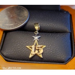 $200-$300 Estate 15 Star Pendant 14k Gold Without Reserve