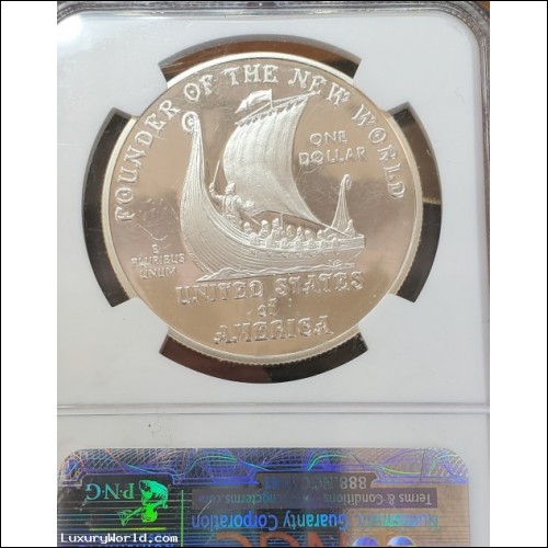 $50-$100 Founder of The New World Silver Pf 69 Ultra Cameo $1 No Reserve Auction