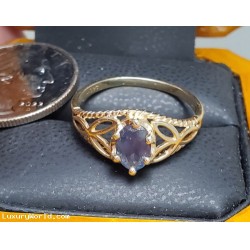 $7,200 Estate 1.05Ct Rare Alexandrite Color Changing Gem from Green to Purple Ring 14k Gold June Birthstone $1 No Reserve Auction