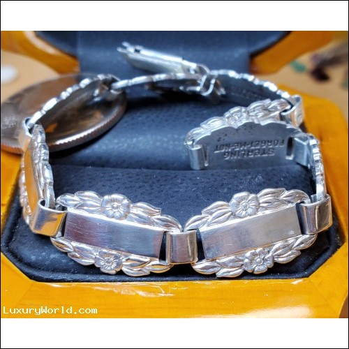 $50 Defaulted Pawnshop Loan or Buy Rose Link Bracelet 925 Silver $1 No Reserve Auction