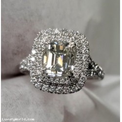 Order for $25,228 Emerald Cut Diamond Wedding Ring in Platinum by Jelladian ©
