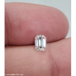 Sold for $3,700 Egl Emerald cut Diamond G color Vs1 with Diamond Wedding set 18k Gold