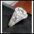 Sold Reorder for $105,538 Diamond Mosaic Wedding Ring with 13 different diameters 18kwg by Jelladian ©